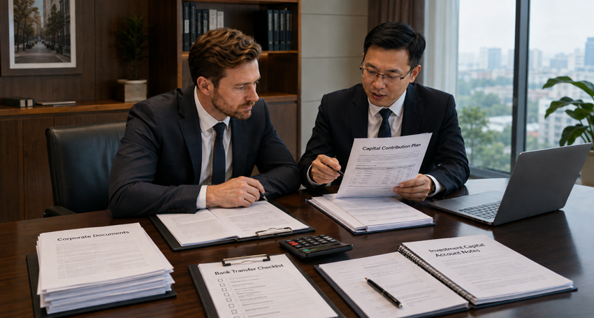 Foreign investor planning capital contribution and banking compliance in Vietnam