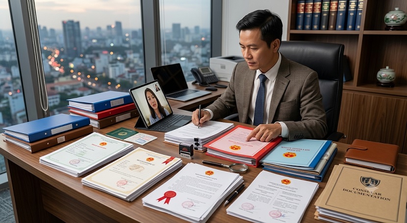 Passport death certificate and property records prepared for Vietnamese inheritance procedures