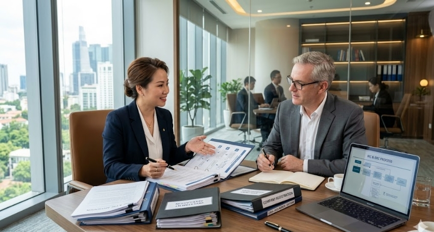 Lawyer supporting IRC and ERC process for foreign invested company in Vietnam