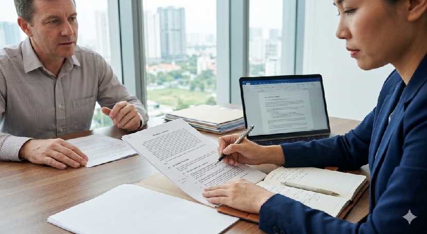 Lawyer reviewing authority clauses in a Power of Attorney