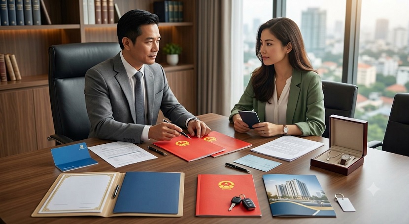 Vietnam property and financial documents arranged for inheritance assessment
